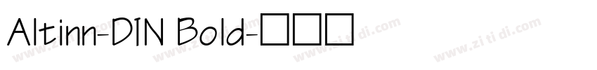 Altinn-DIN Bold字体转换